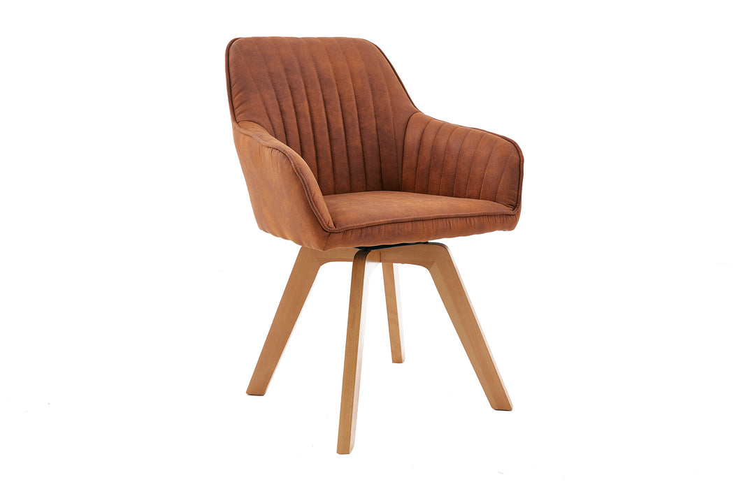 Stuhl Pisa vintage braun drehbar