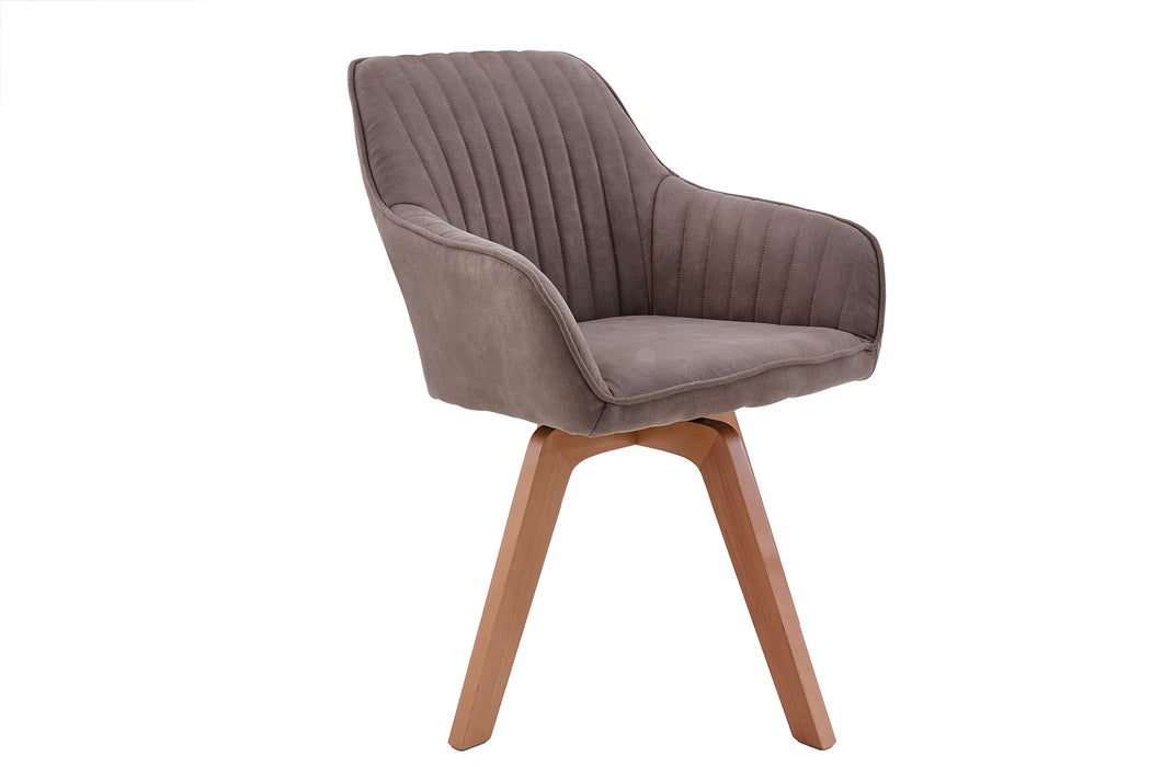 Stuhl Pisa vintage taupe drehbar