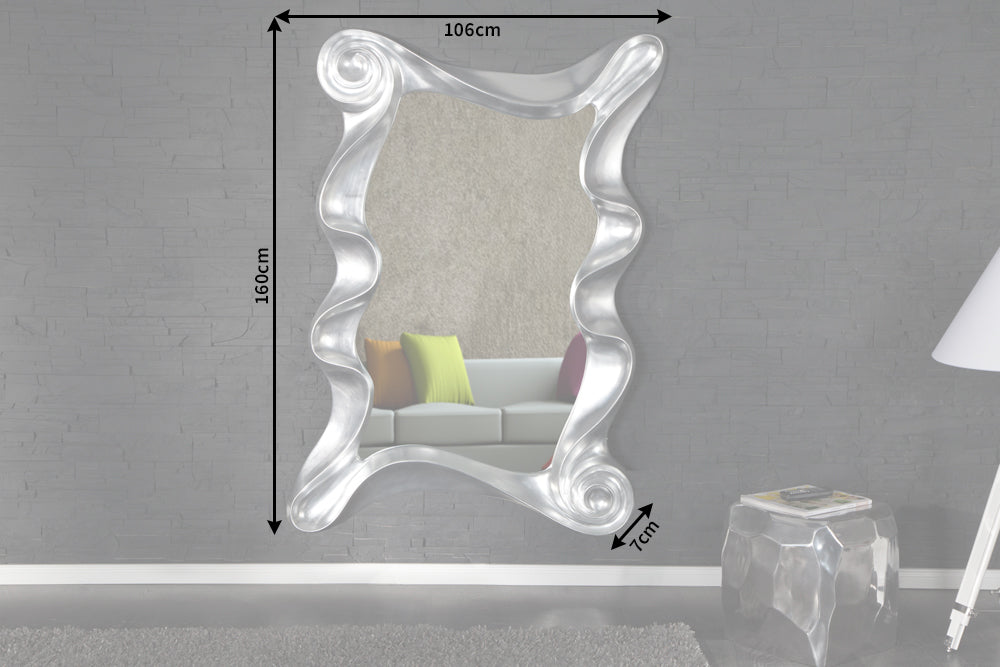 Wandspiegel Wunderland 160cm Silber