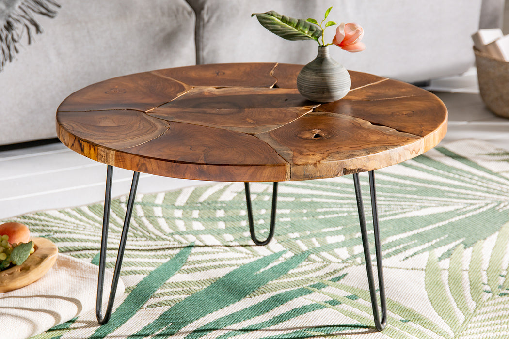Couchtisch Patchwork 70cm Teak