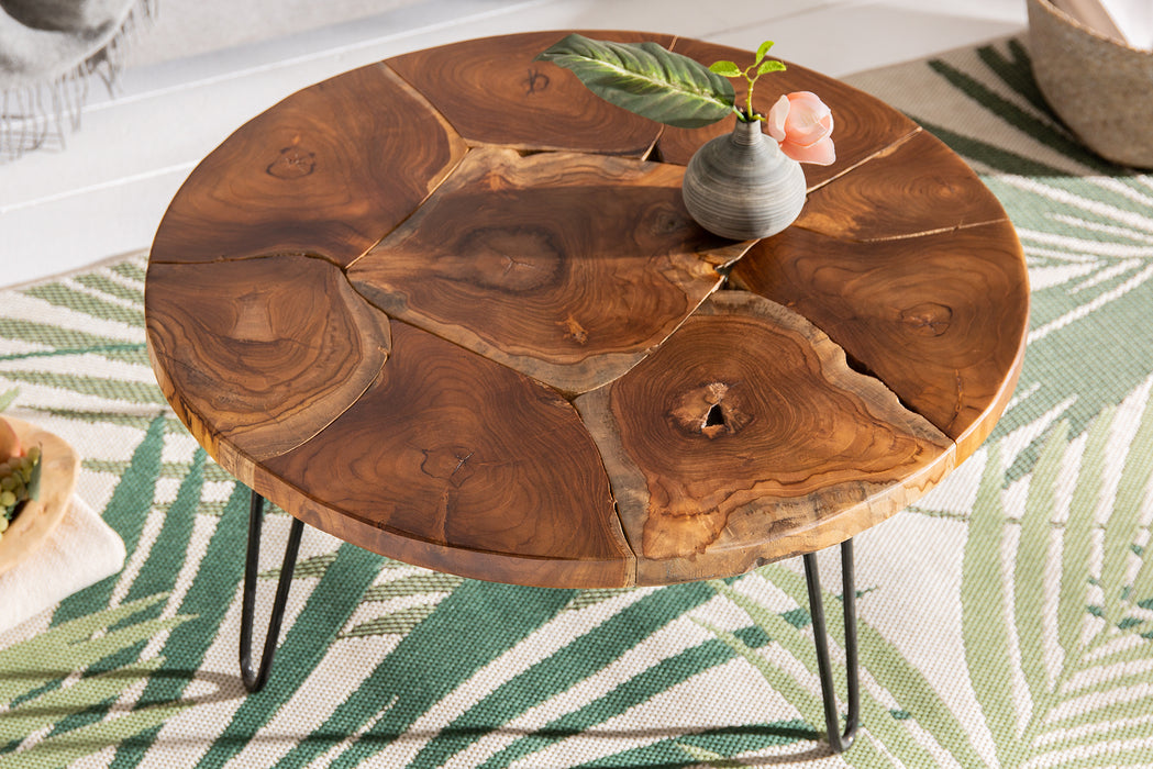 Couchtisch Patchwork 70cm Teak