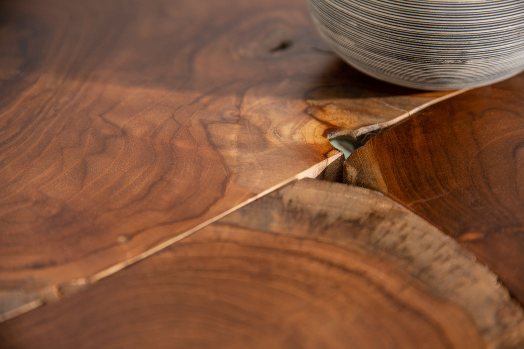 Couchtisch Patchwork 70cm Teak