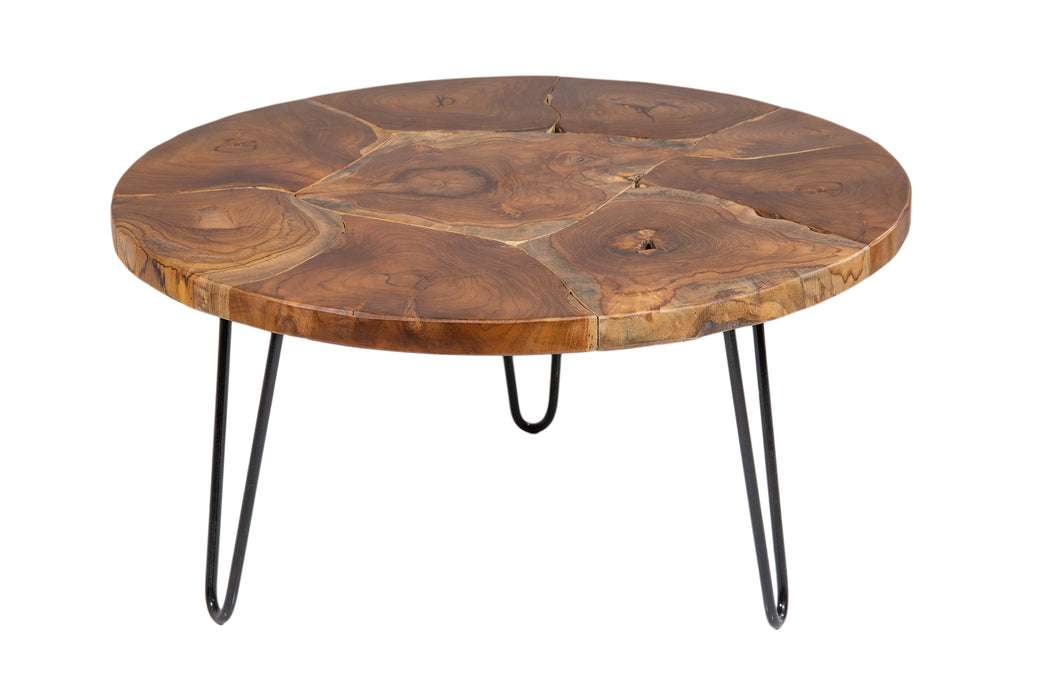 Couchtisch Patchwork 70cm Teak
