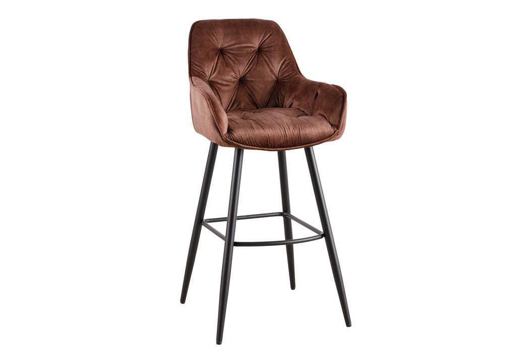 Barhocker Turin braun Samt