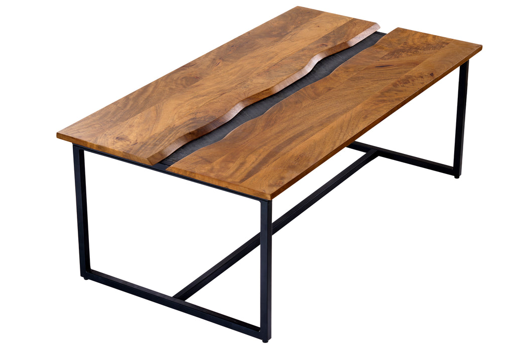 Couchtisch Anden 110cm Mangoholz Schiefer