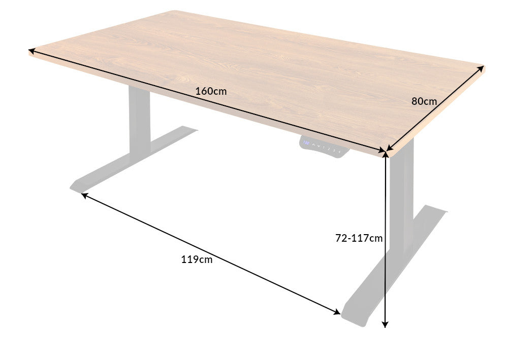 Höhenverstellbarer Schreibtisch Maple Desk 160cm