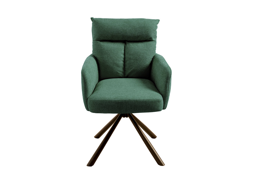 Retro Stuhl Grand Henry grün drehbar 360