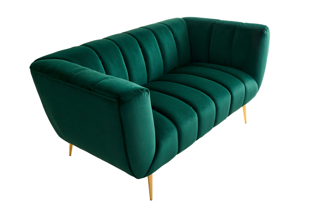 Sofa Elegance 2er 165cm smaragdgrün
