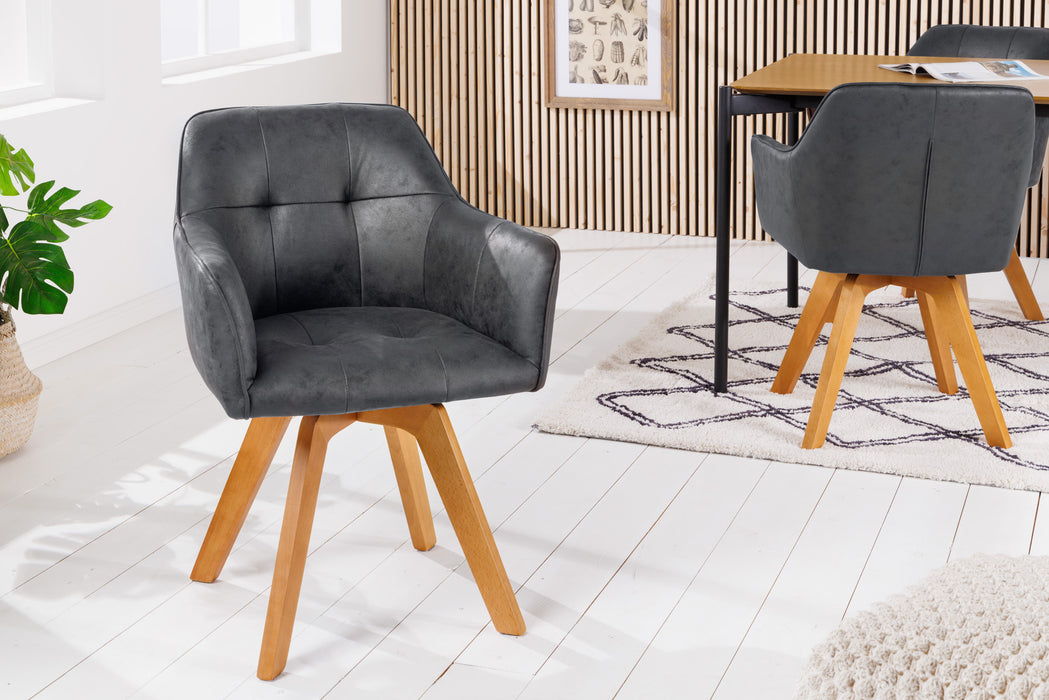 Stuhl Penthouse antik grau drehbar