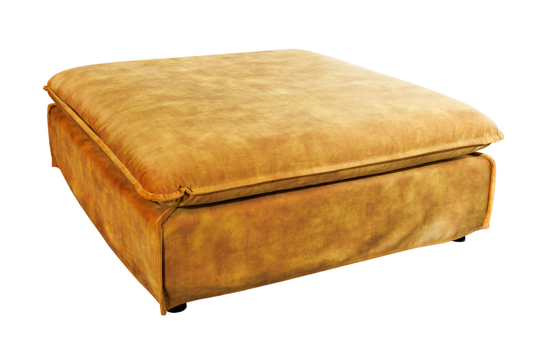 Hocker Clouds 100cm senfgelb Samt