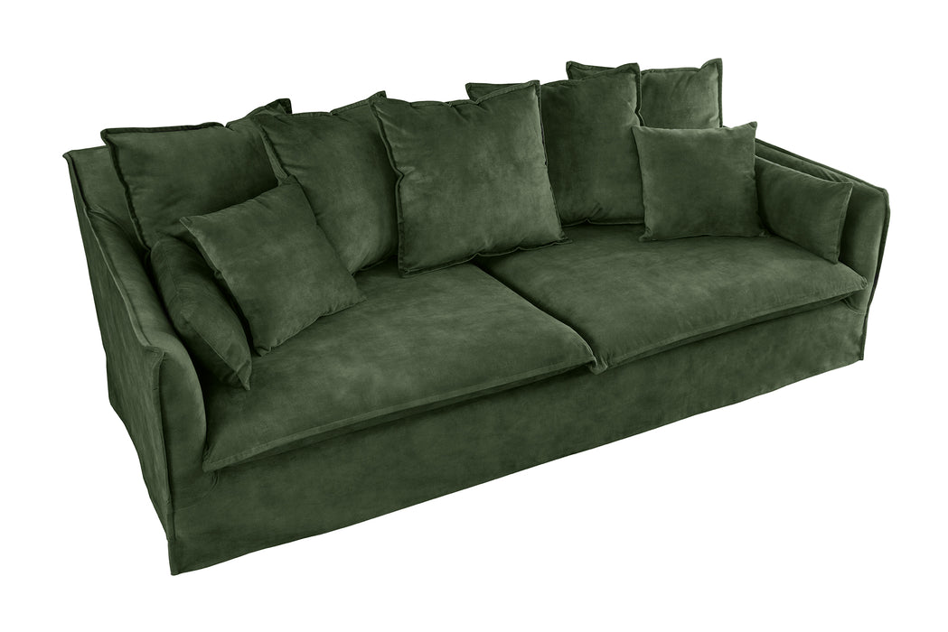 Sofa Clouds 200cm Dunkelgrün Samt