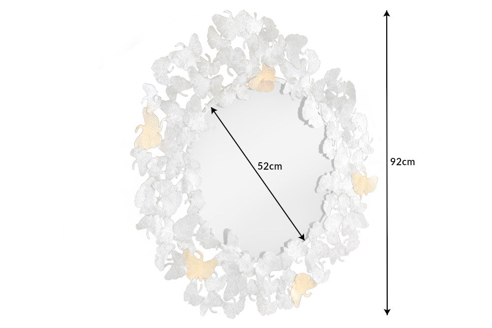 Spiegel Coral Leafs 95cm Gold Silber
