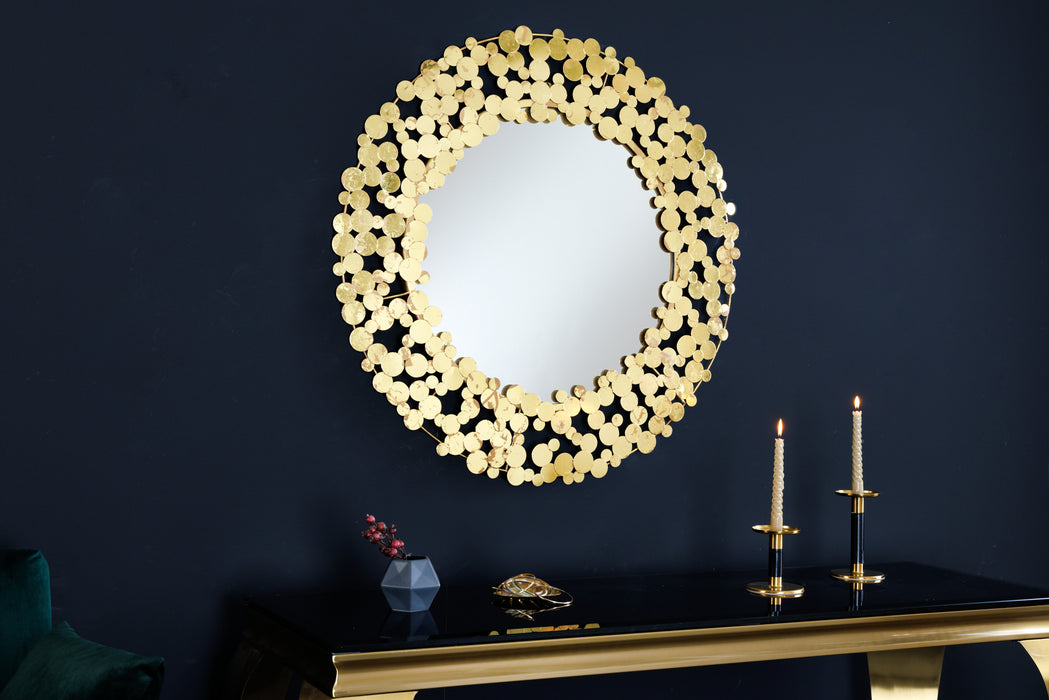 Spiegel Coins 80cm Antik Gold