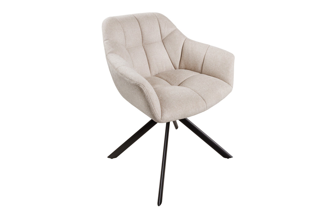 Stuhl Monarch champagner beige drehbar