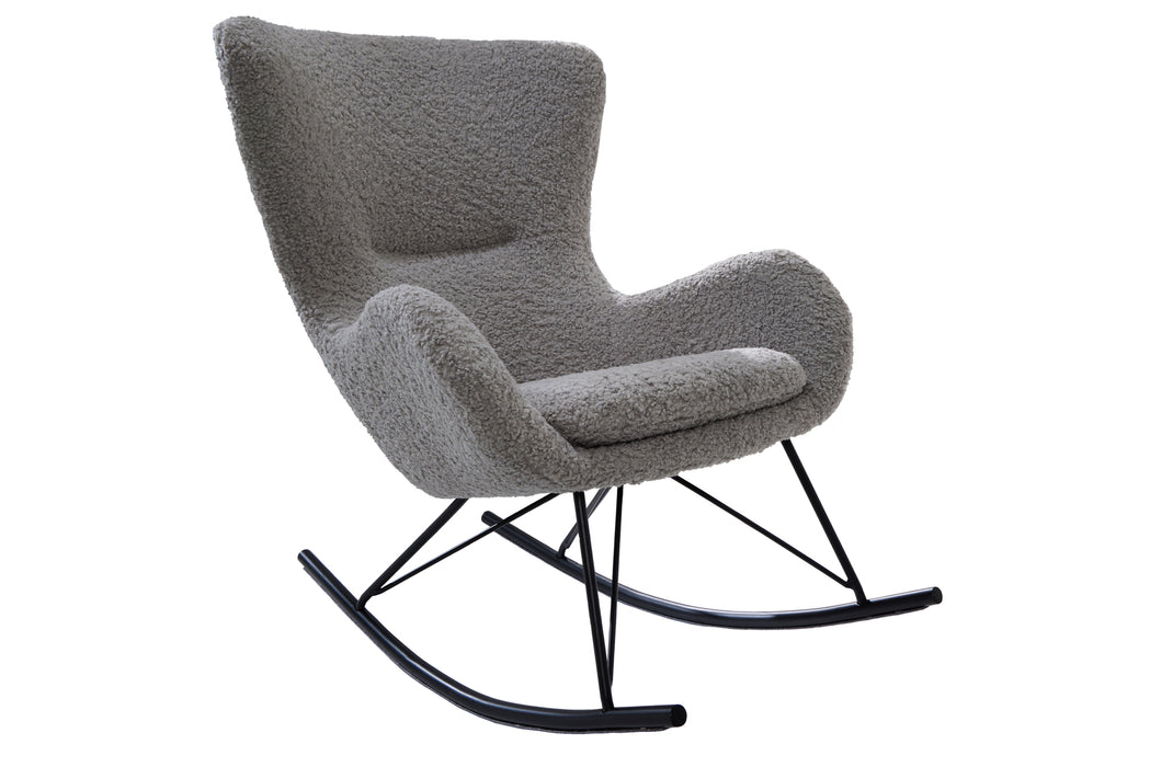 Schaukelstuhl Nordica Swing grau Teddystoff