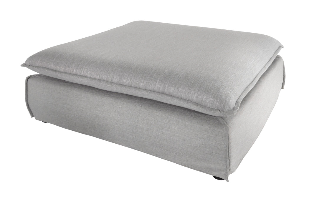 Hocker Clouds 100cm grau Leinen