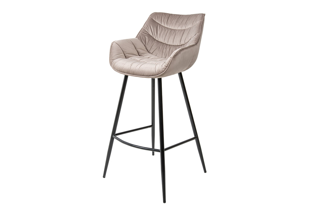 Barhocker The Nordic Ease Samt champagner