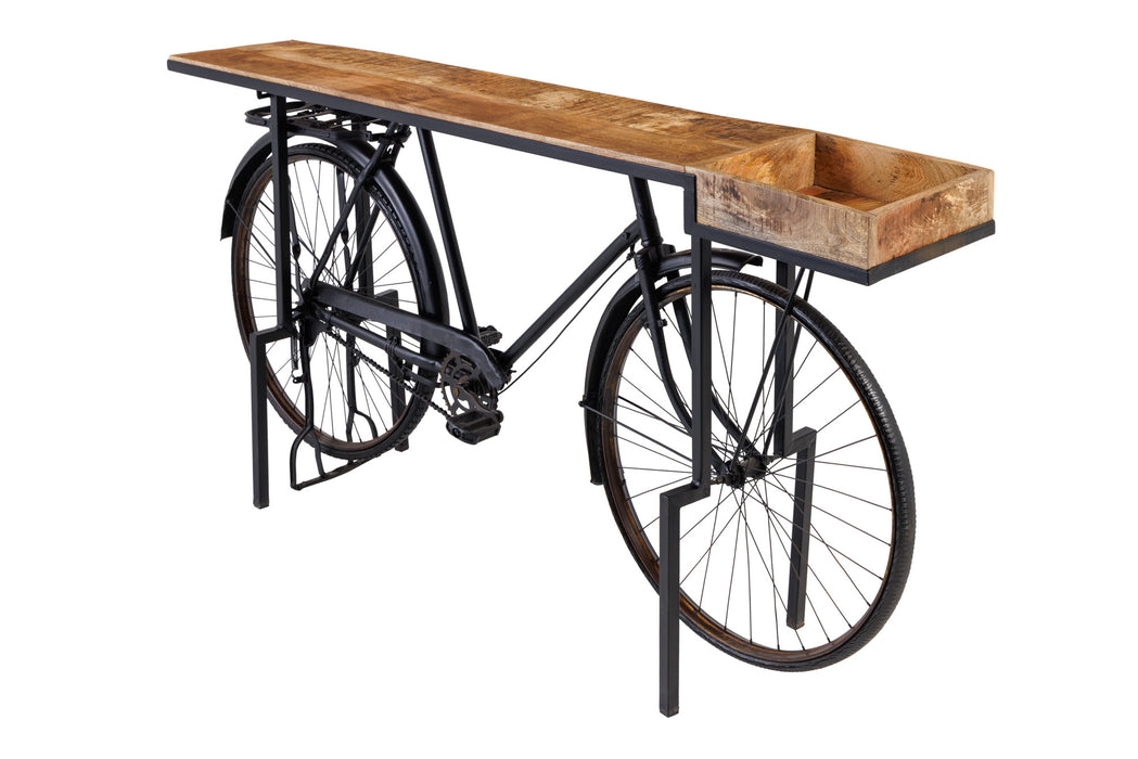 Konsole Cycling 195cm Mangoholz schwarz