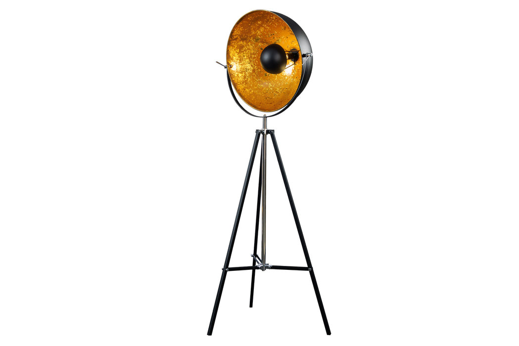 Stehleuchte Regie 160cm schwarz gold