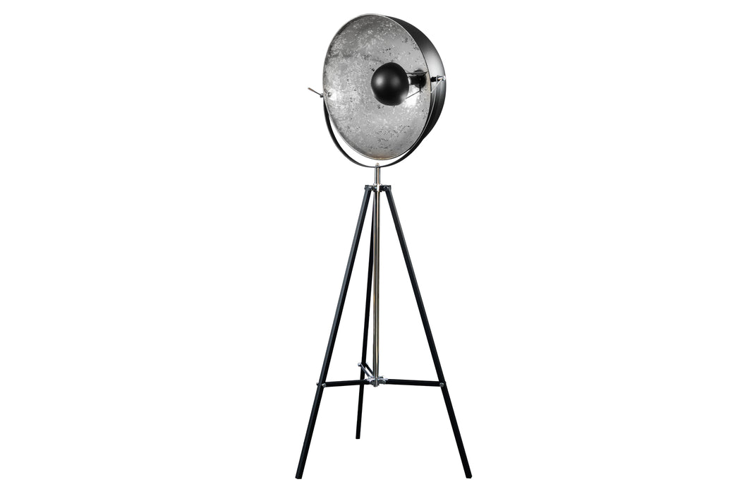 Stehleuchte Regie 160cm schwarz silber