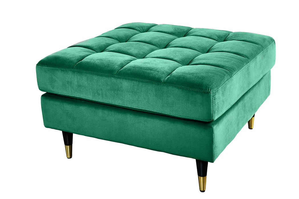 Hocker Plush Velvet 80cm smaragdgrün Samt