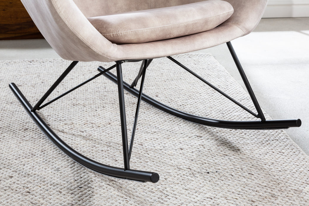 Schaukelstuhl Nordica Swing champagner Samt