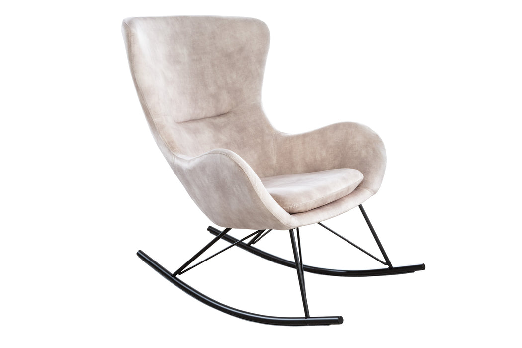 Schaukelstuhl Nordica Swing champagner Samt