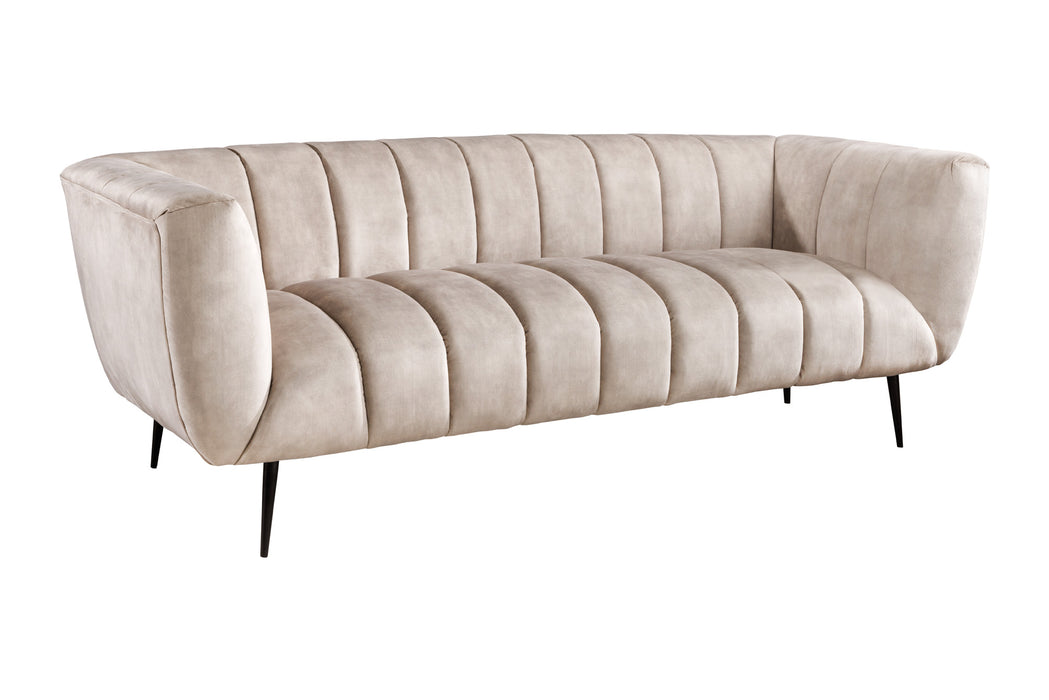 Sofa Elegance 225cm champagner schwarz