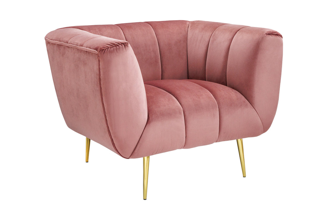 Sessel Elegance Samt altrosa gold