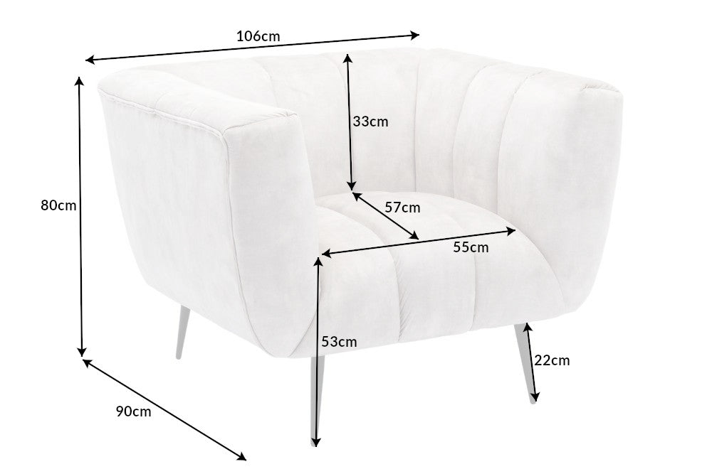 Sessel Elegance champagner schwarz