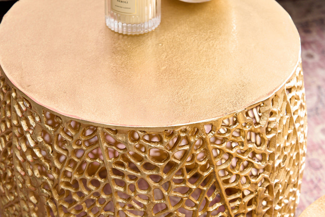 Couchtisch Petal 2er Set 40cm gold