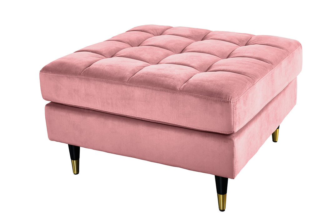 Hocker Plush Velvet 80cm altrosa Samt