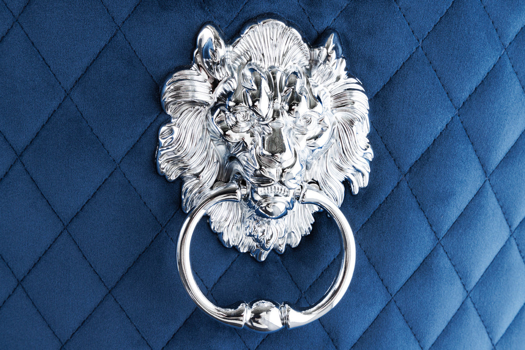 Barstuhl Palace Prestige royalblau mit Löwenkopf