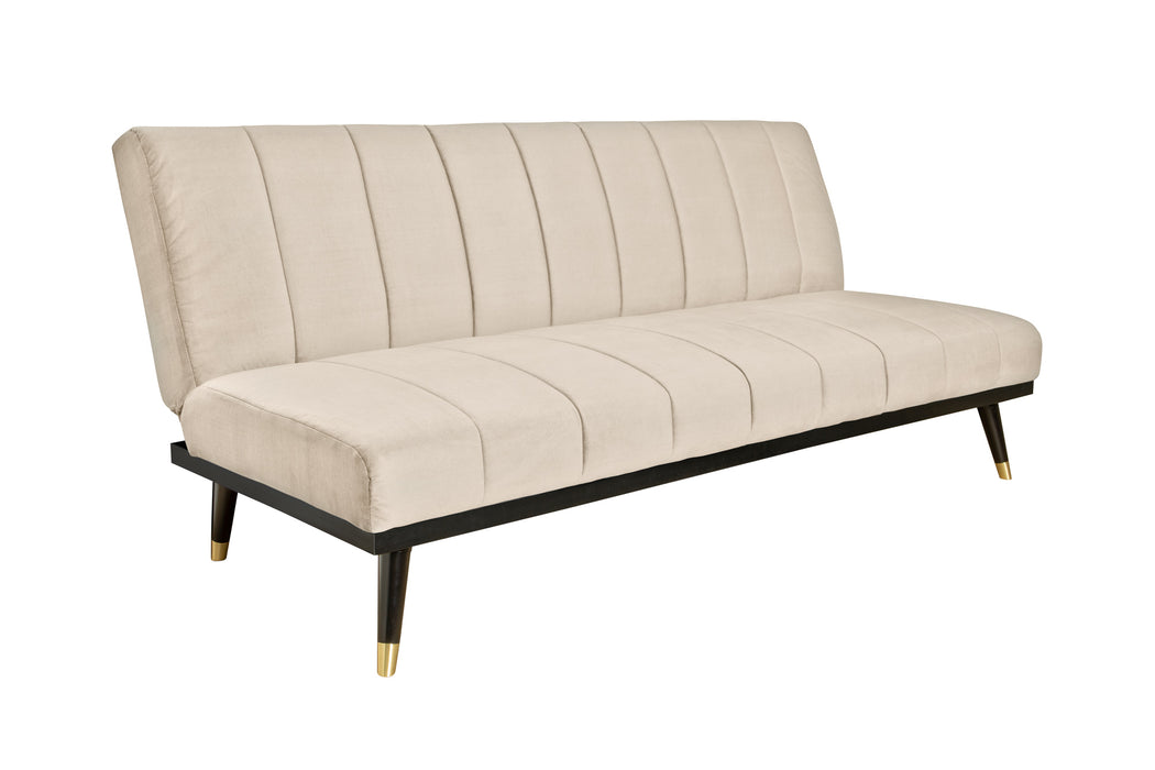Schlafsofa Petite Charm 180cm Samt Champagner