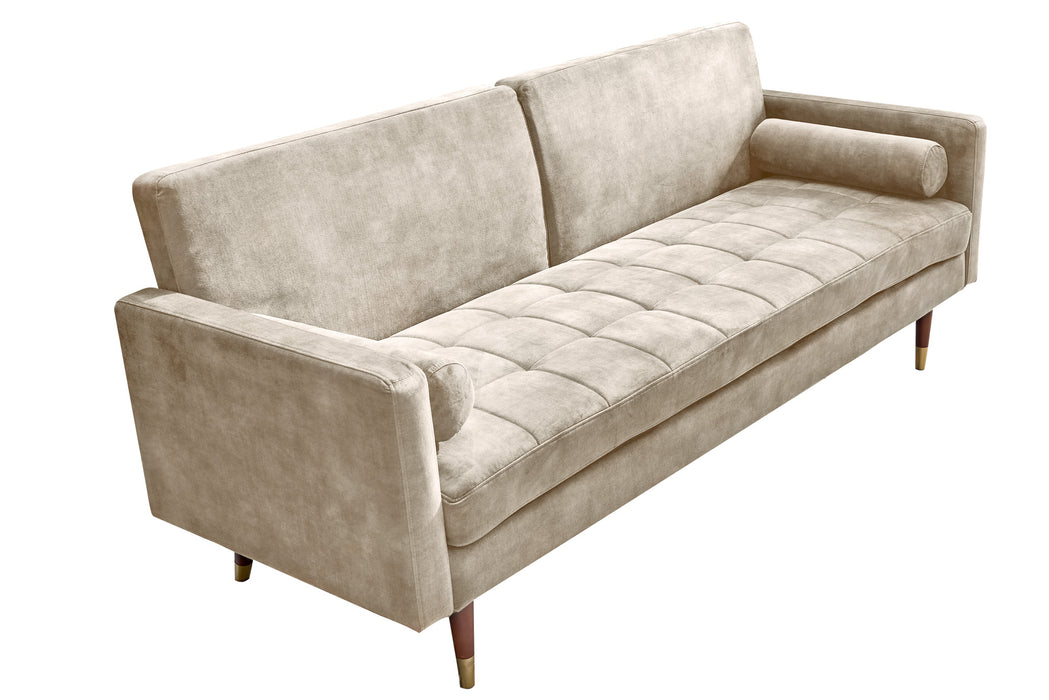 Schlafsofa Fashion 195cm champagner Samt