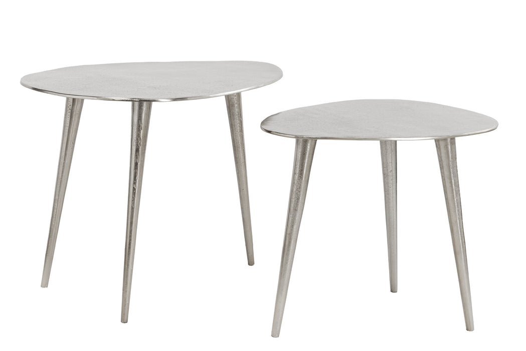 Couchtisch Jura 2er Set silber
