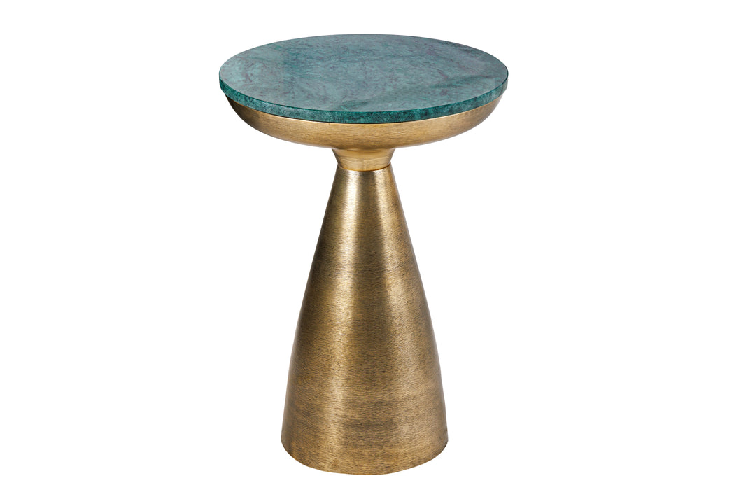 Beistelltisch Jura 30cm Marmor gold grün