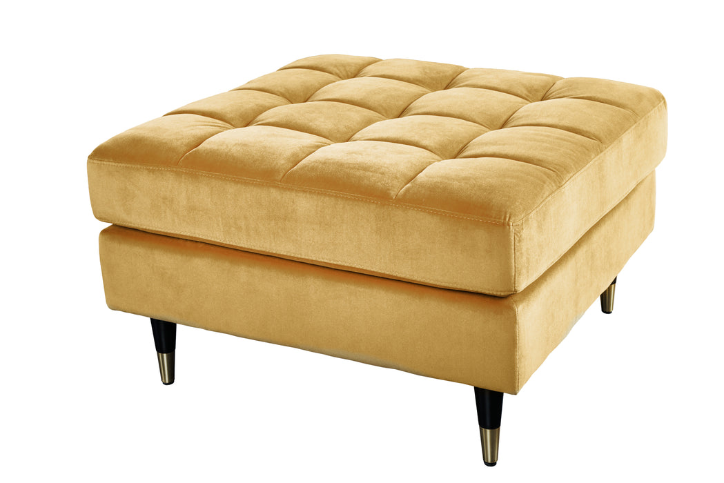 Hocker Plush Velvet 80cm senfgelb Samt