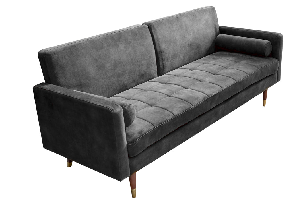 Schlafsofa Fashion 195cm grau Microvelour