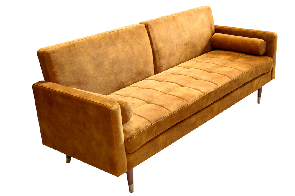 Schlafsofa Fashion 195cm senfgelb Microvelour