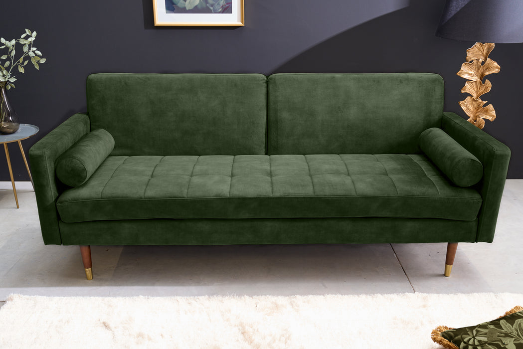 Schlafsofa Fashion 195cm grün Microvelour