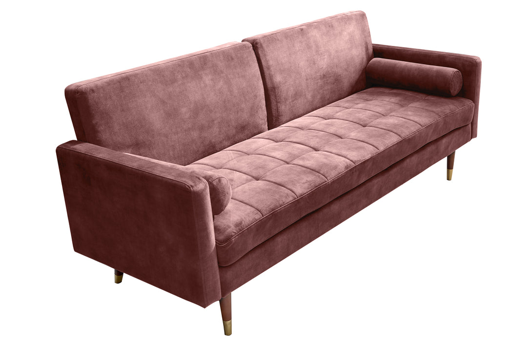 Schlafsofa Fashion 195cm altrosa Microvelour