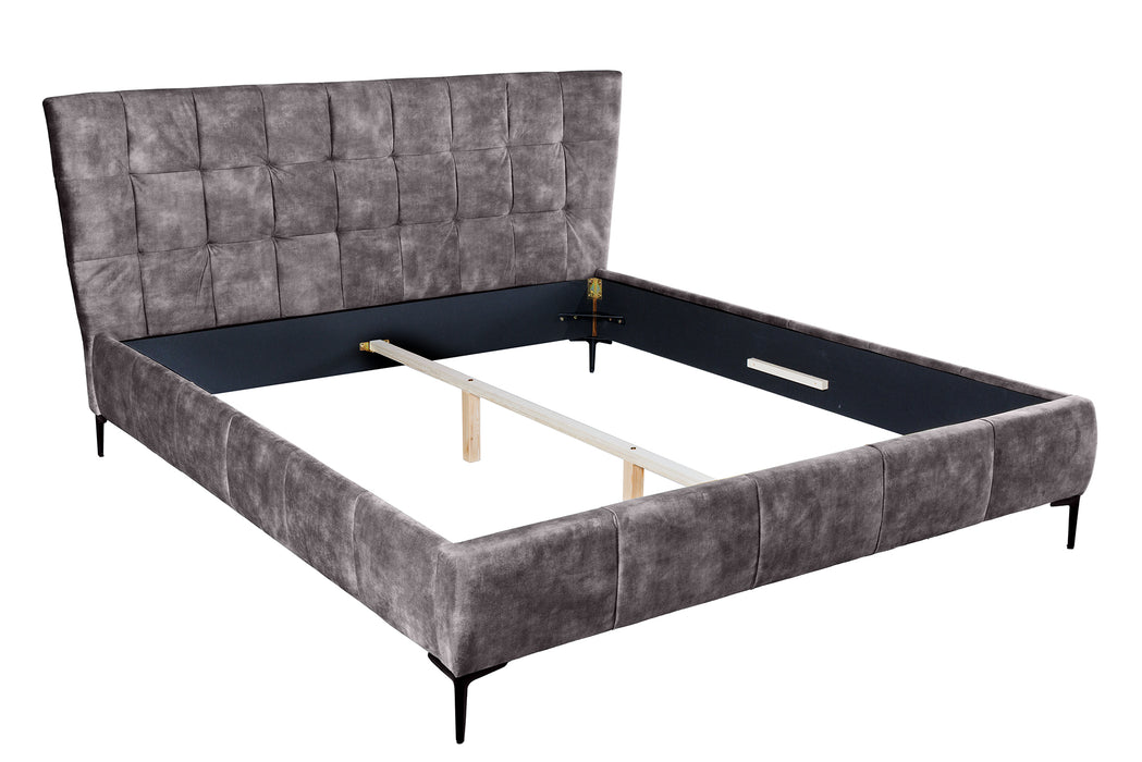 Bett Miami 180x200cm dunkelgrau Samt