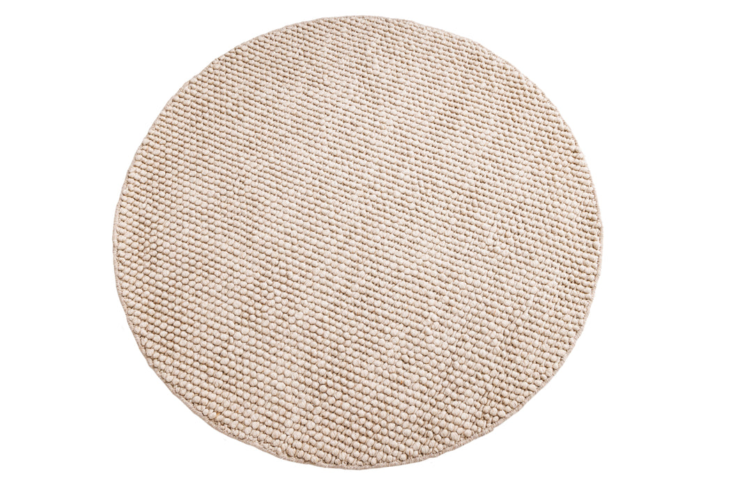 Teppich Wolle 150cm rund beige