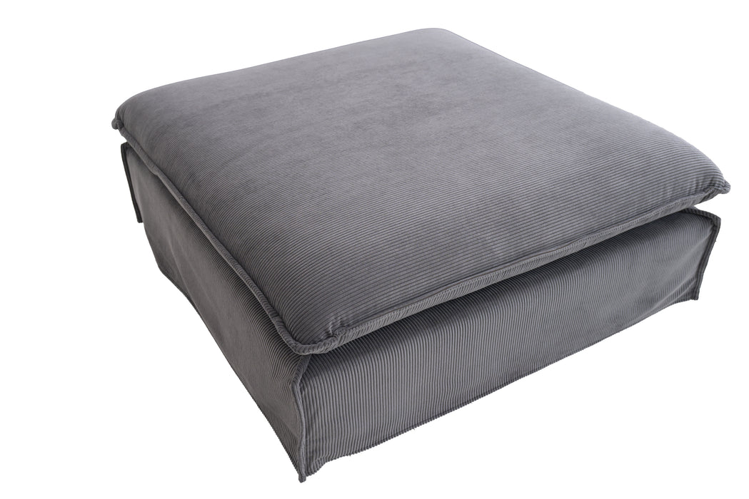 Hocker Clouds 100cm grau Cord