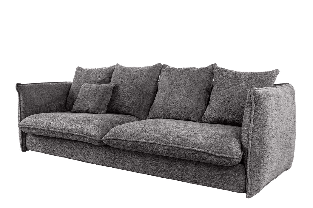 Sofa Cocon 225cm Teddystoff Grau