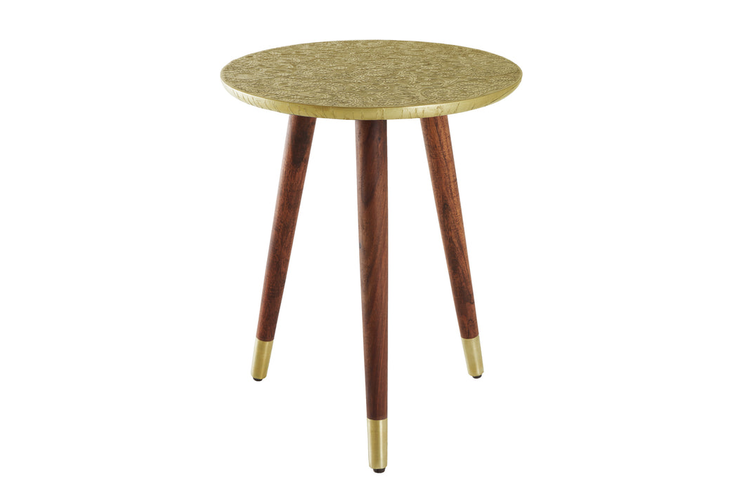 Beistelltisch Maya 50cm antik gold