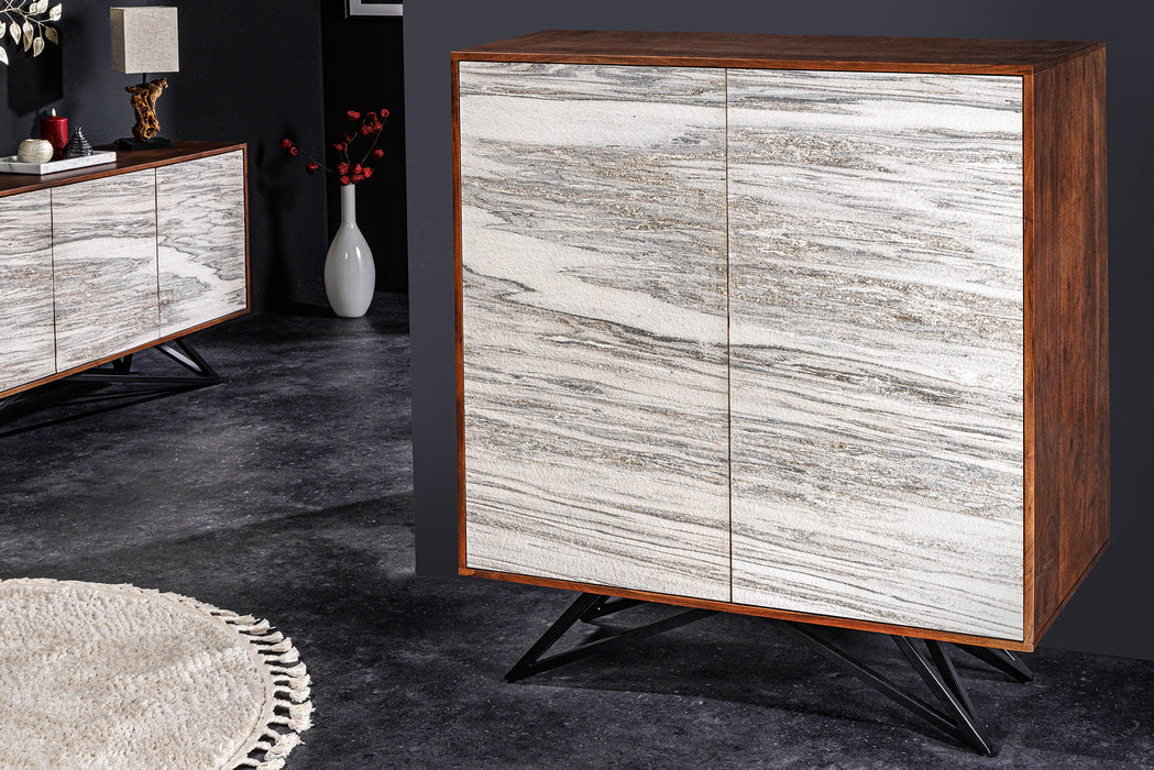 Highboard Autumn 120cm Naturstein weiss