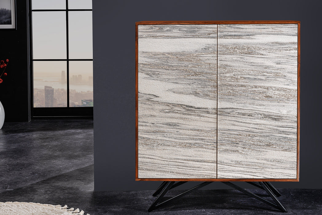 Highboard Autumn 120cm Naturstein weiss