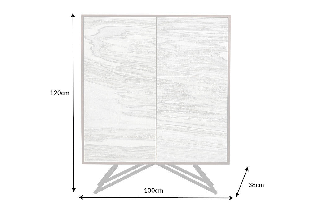 Highboard Autumn 120cm Naturstein weiss
